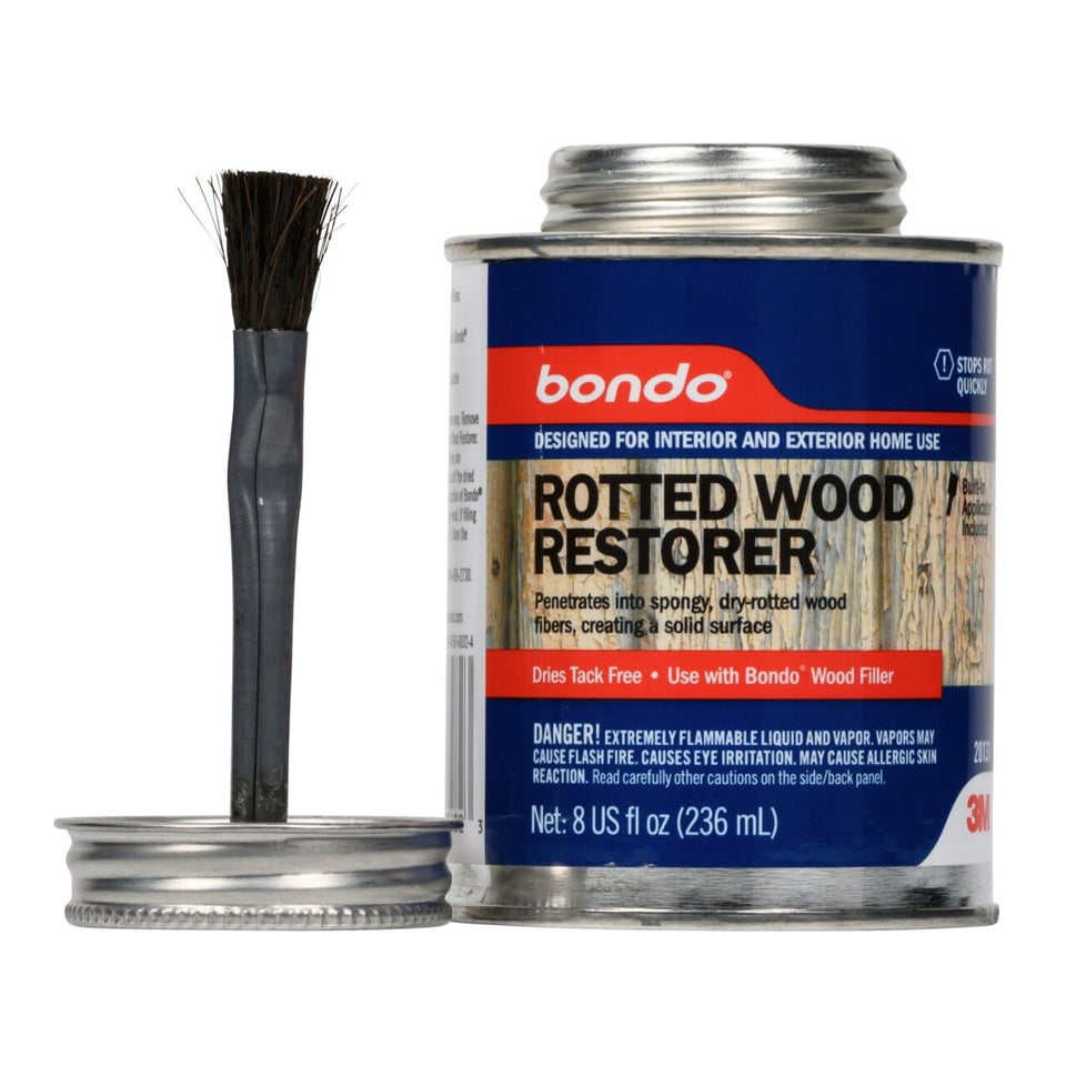 3M Bondo Rotted Wood Restorer bottle 8oz ready for rotted wood repair