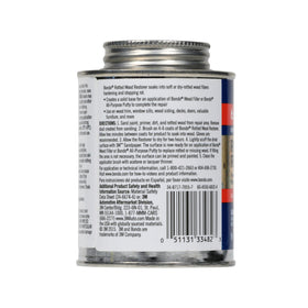 3M Bondo Rotted Wood Restorer dries clear to create a solid base after repair
