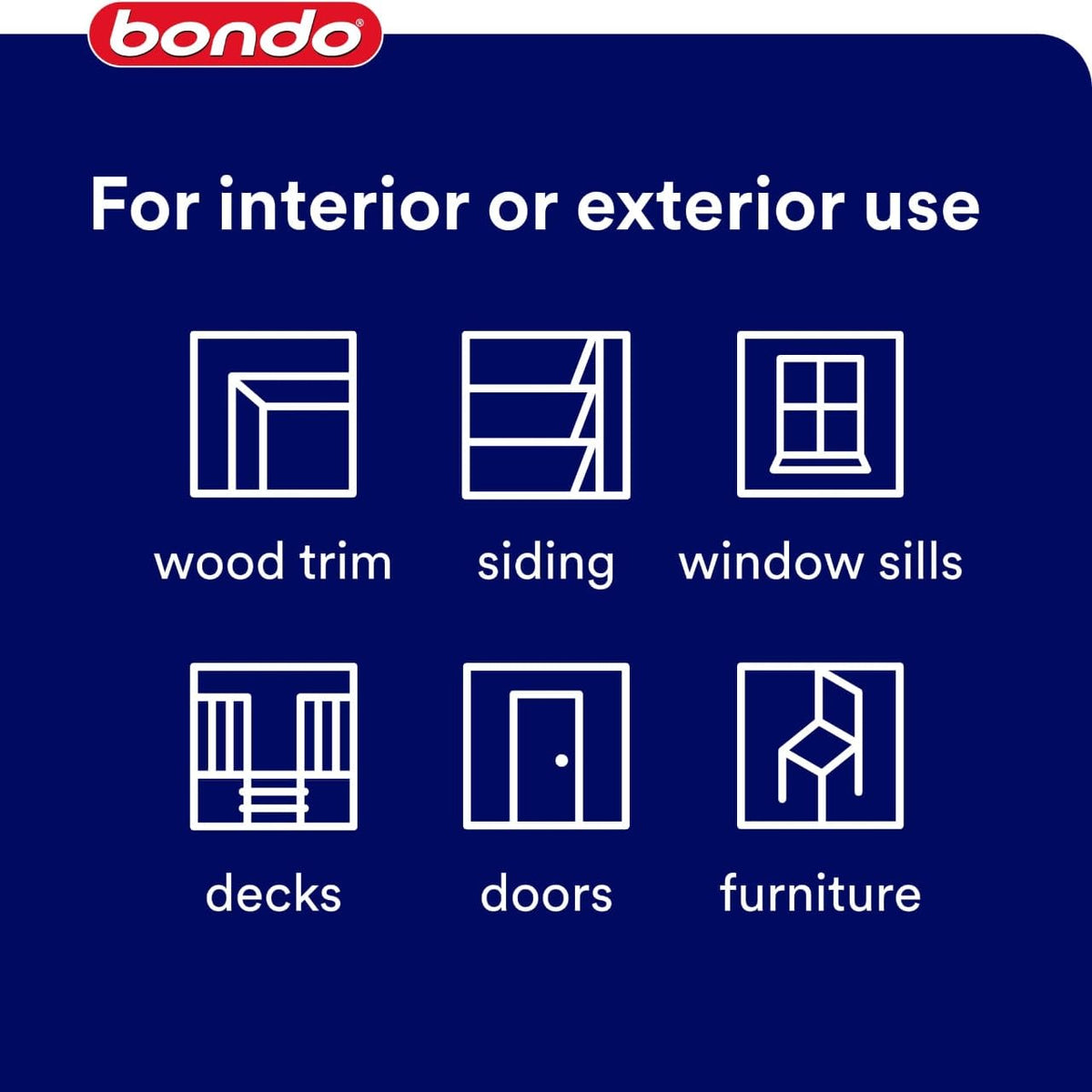 3M Bondo Rotted Wood Restorer forms a stable base for filler prep