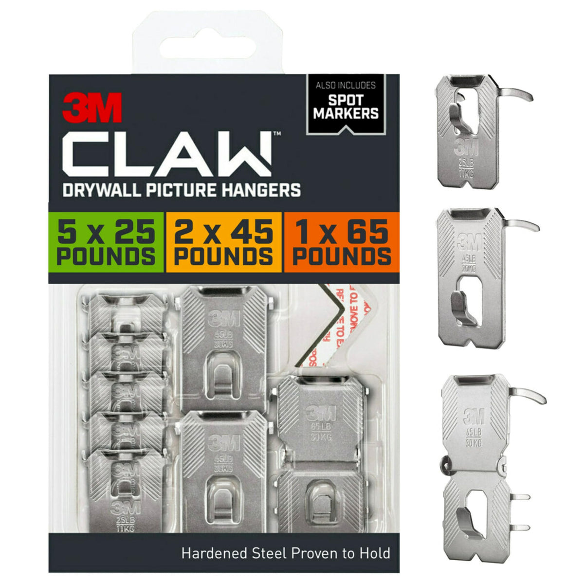 3M CLAW drywall hangers variety pack ready for heavy decor