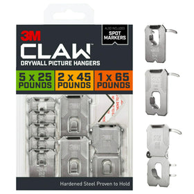 3M CLAW drywall hangers variety pack ready for heavy decor