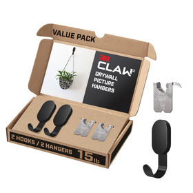 3M CLAW drywall hook on wall showing strong hold up to 15 lbs
