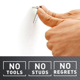 Close-up on 3M CLAW hardened steel claws gripping drywall