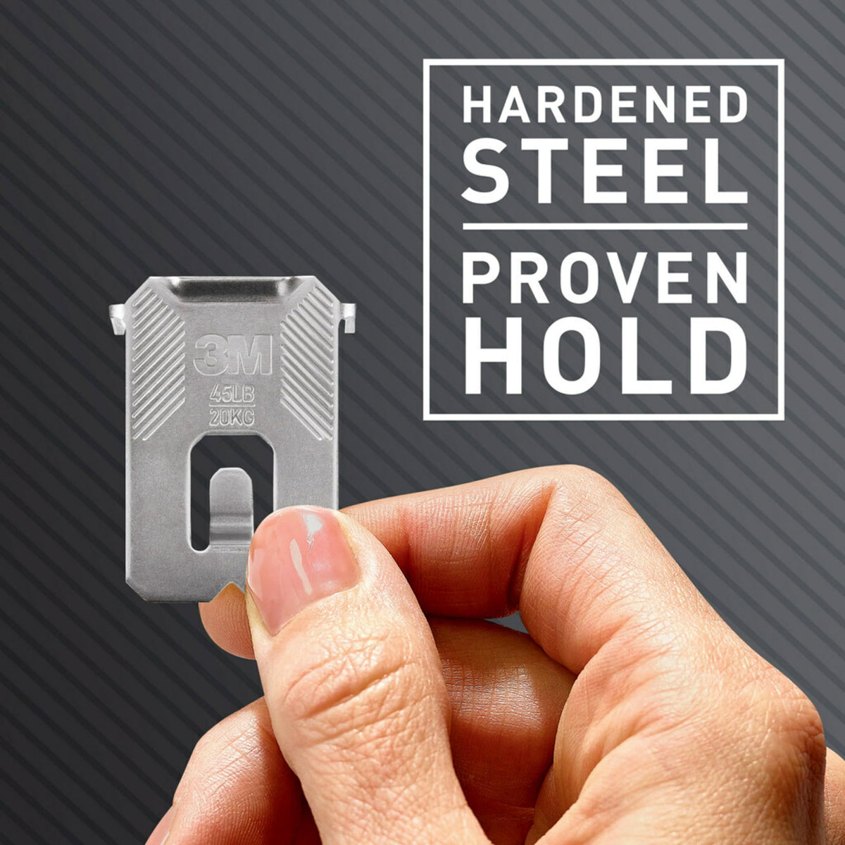 No studs needed with 3M CLAW hangers for easy installation
