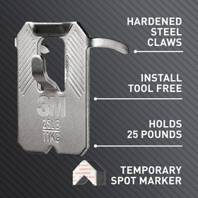 3M CLAW removal: screwdriver helps lift hanger away