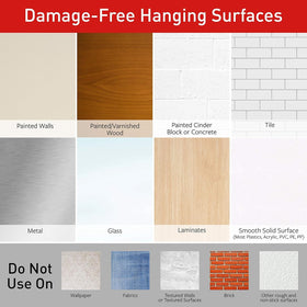 Easy removal action of Command strips from wall