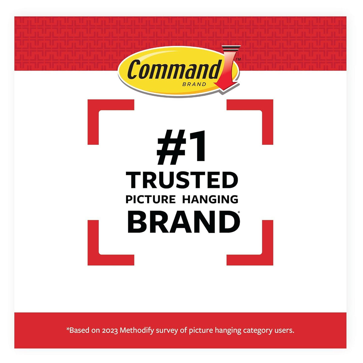Frame hanging demonstration using Command strips