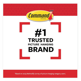 Frame hanging demonstration using Command strips