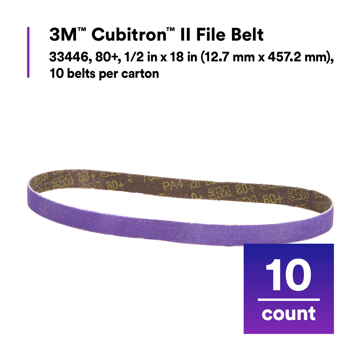 3M Cubitron II file belt 786F during deburring highlights even wear and efficiency.