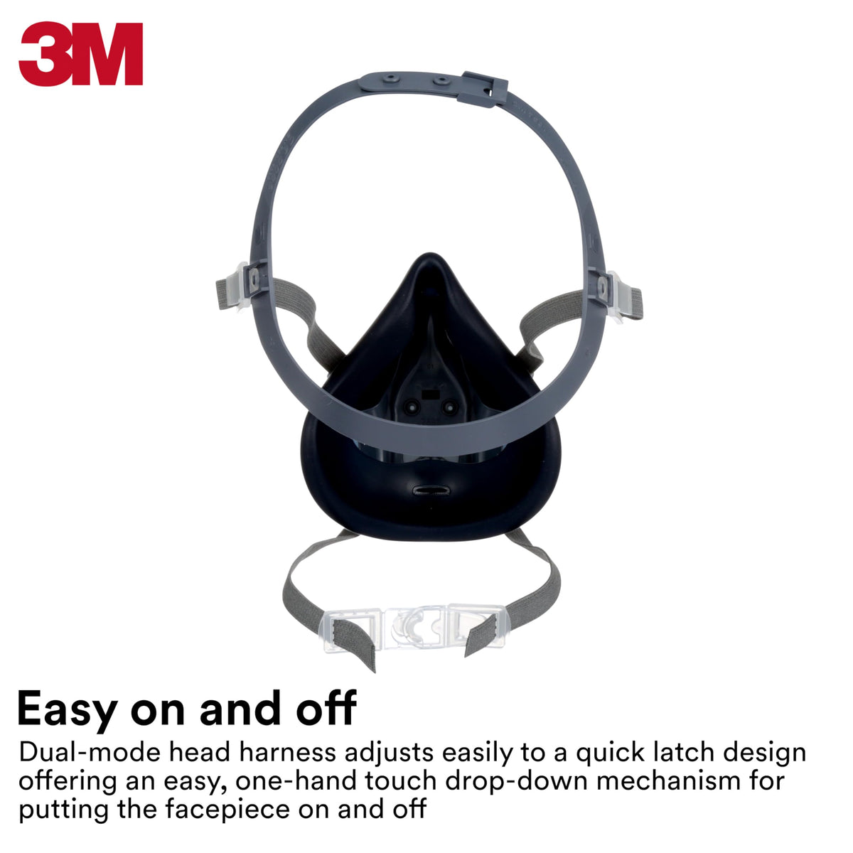 3M exhalation valve cover directs moisture downward for easier cleaning.