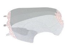 3M faceshield cover lens protects the full-facepiece lens during painting and grinding tasks
