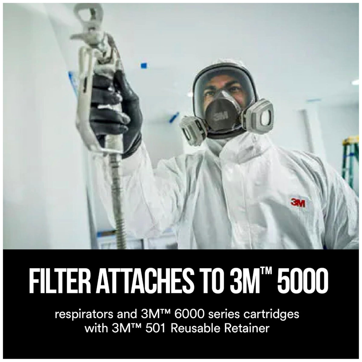 Detail of 3M Filter Retainer 501 compatibility with 5000/6000 series