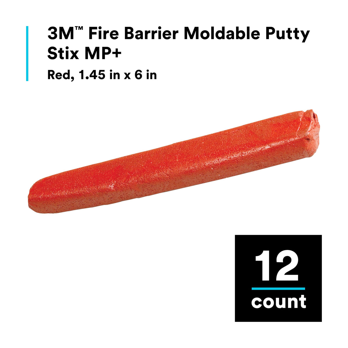 3M MP+ red intumescent putty seals drafts and reduces cold smoke in penetrations.