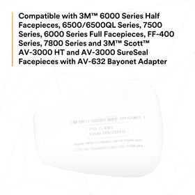 3M full facepiece compatibility; versatile use across respirator systems.