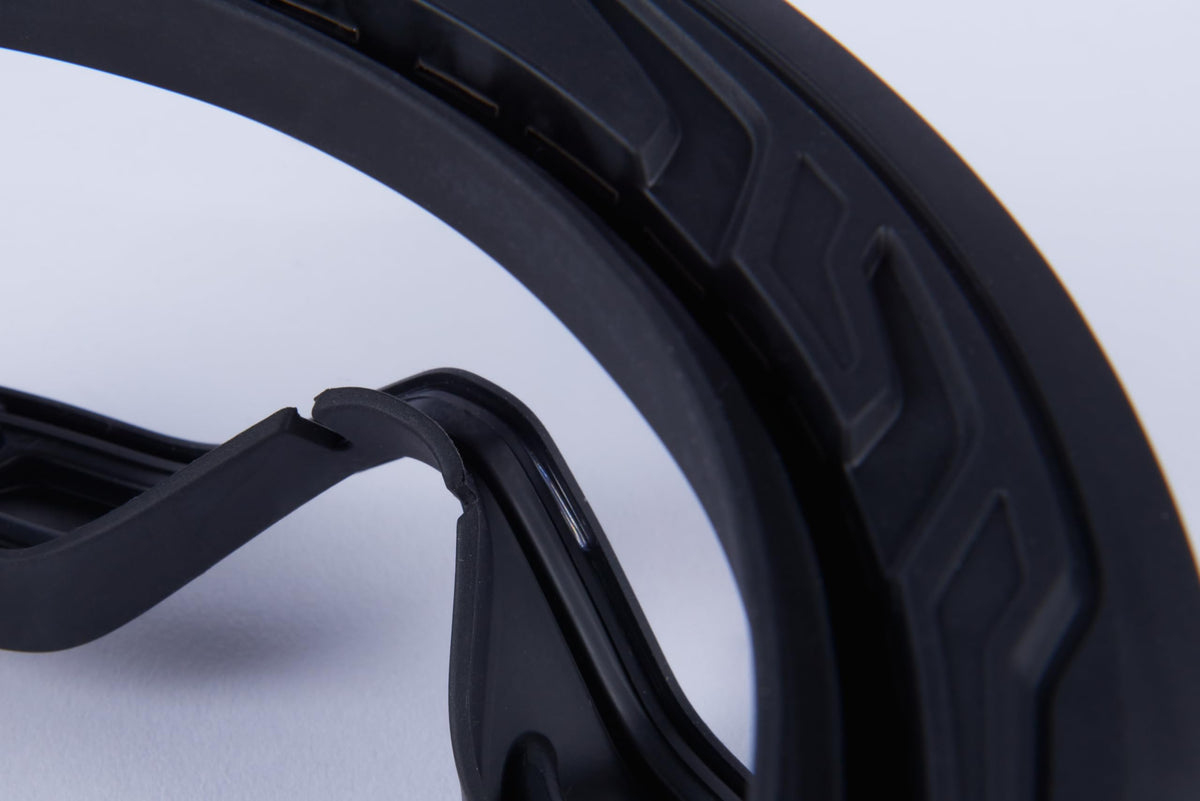 Indirect venting feature on 3M GoggleGear GG3301-SGAF illustrating airflow