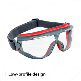 Low-profile design reduces bulk under helmets and respirators.