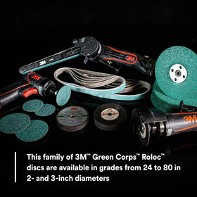 3M Green Corps Roloc 36525 versatile with grinders and drills