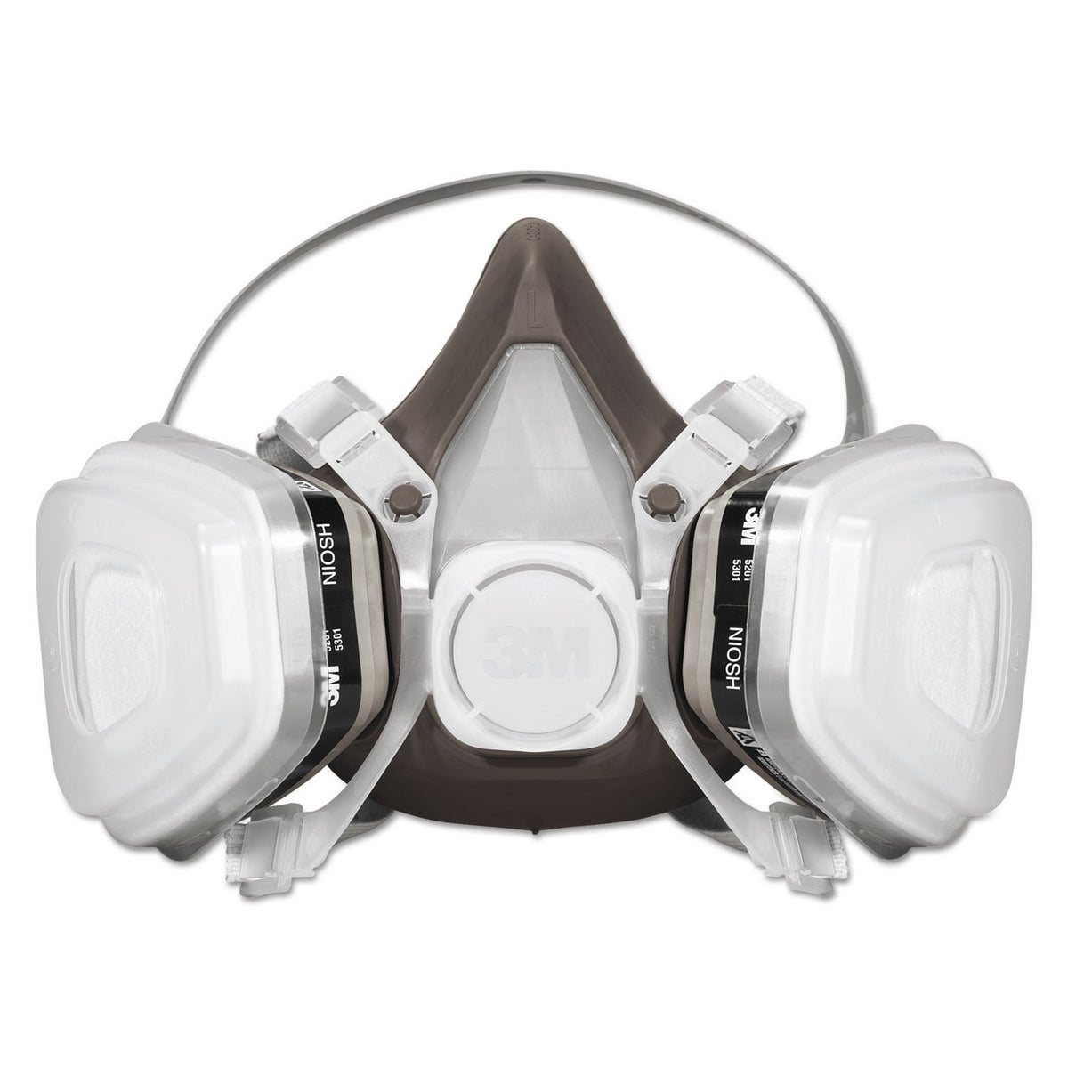 3M Half Facepiece 53P71 front view shows lightweight protection.