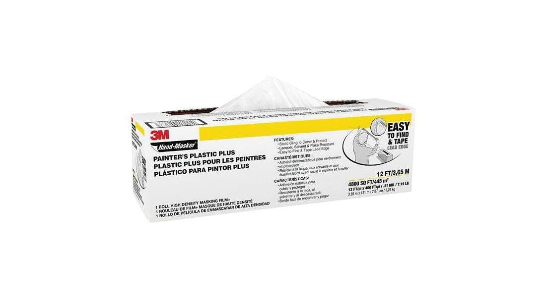 3M Hand-Masker Painter's Plastic Plus easy removal once dry to the touch