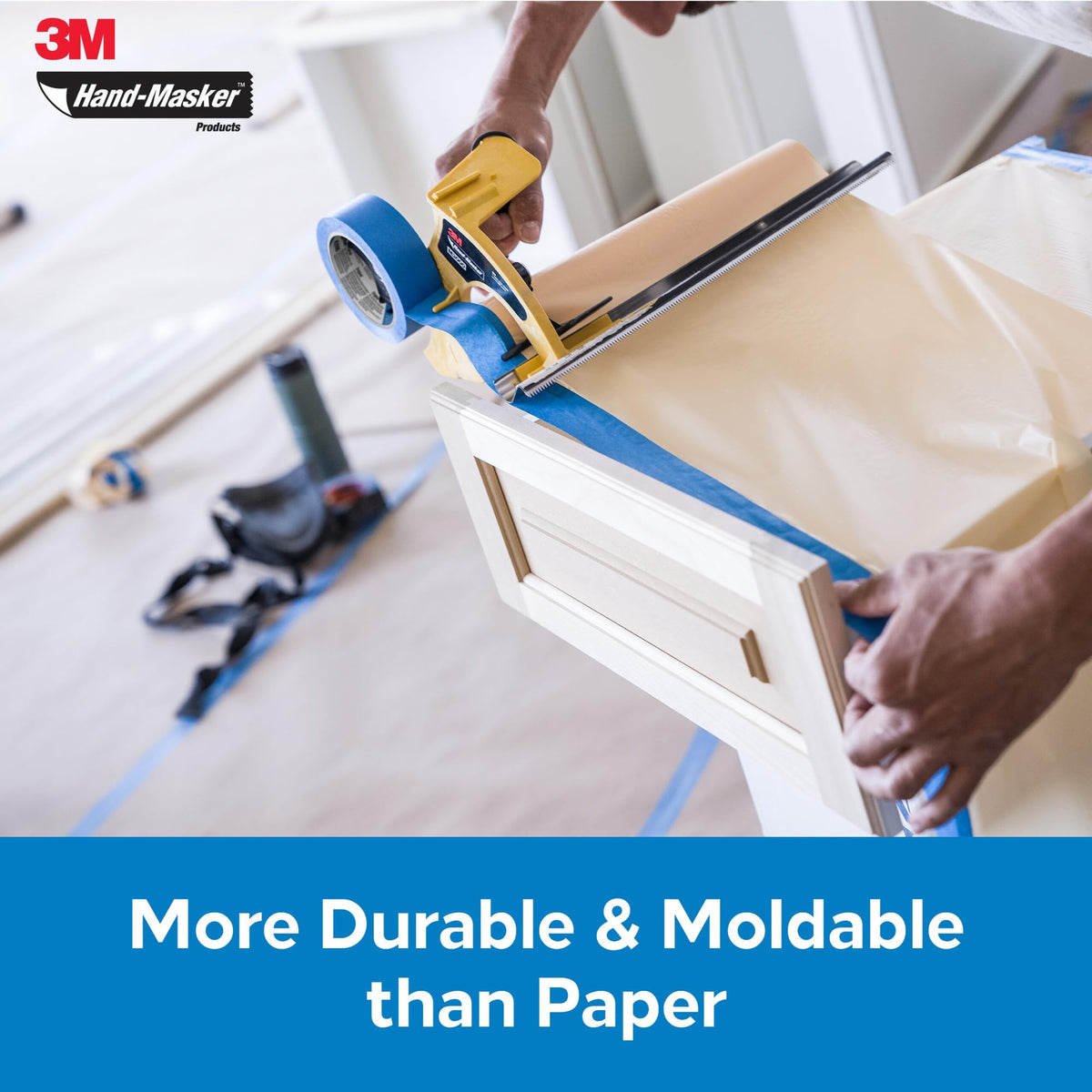 3M Hand Masker static cling in wind helps keep film in place.