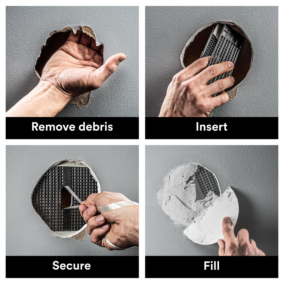 3M High Strength Hole Repair Kit interior exterior use compatible