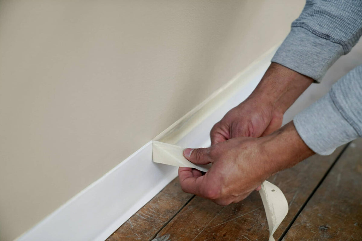 3M Highland masking tape on a curved surface demonstrating crepe backing conformity.