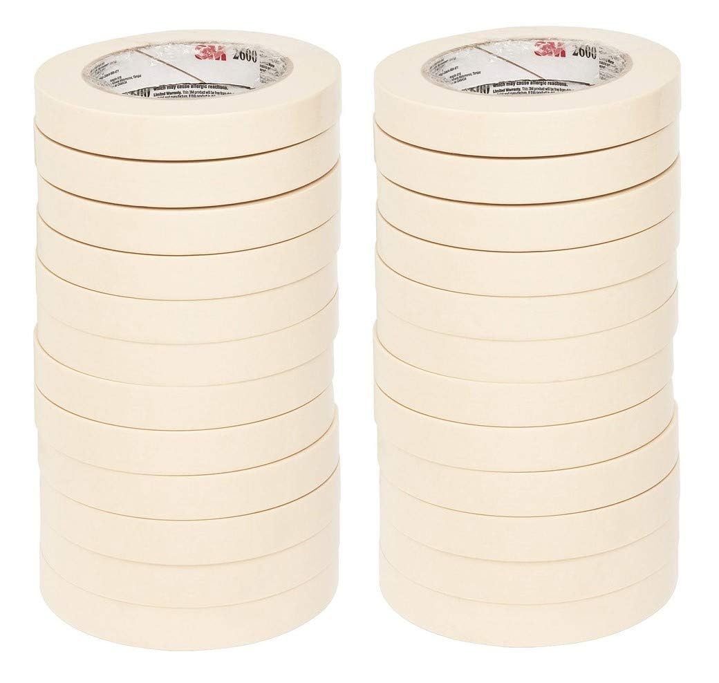 3M Highland economy masking tape roll closeup showing durable crepe backing for curves.