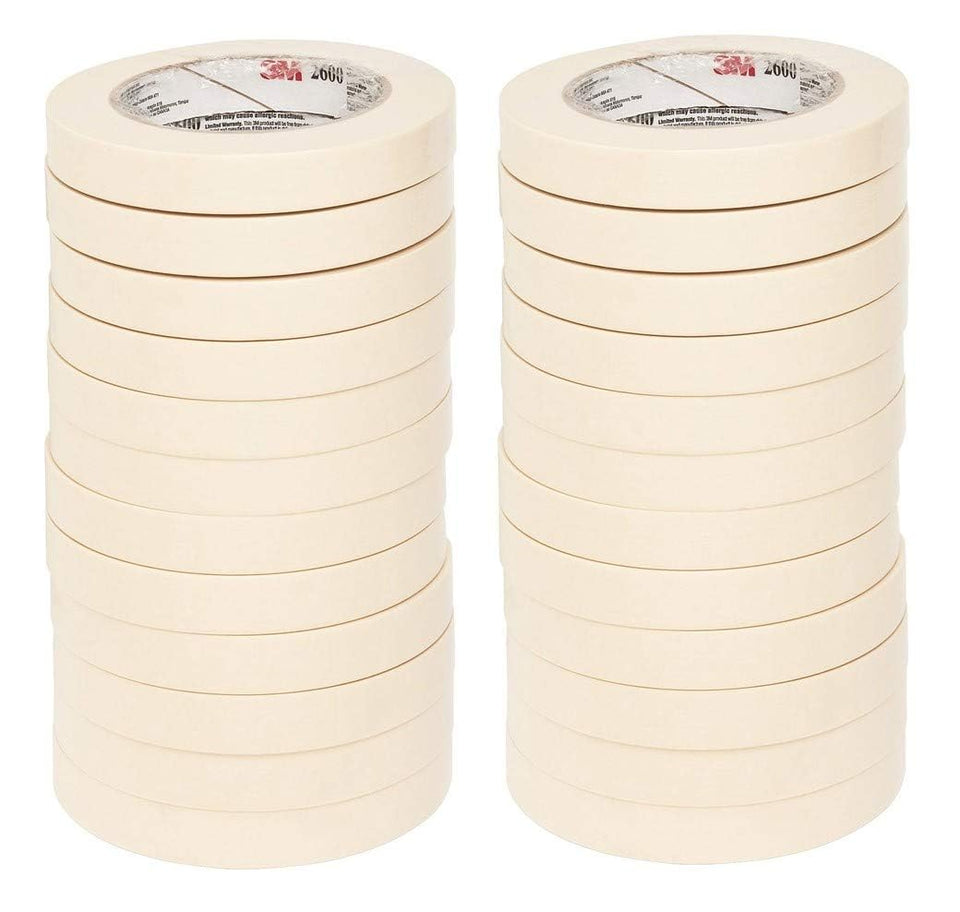 3M Highland economy masking tape roll closeup showing durable crepe backing for curves.