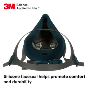 3M low-profile half-facepiece offering wider view with shields