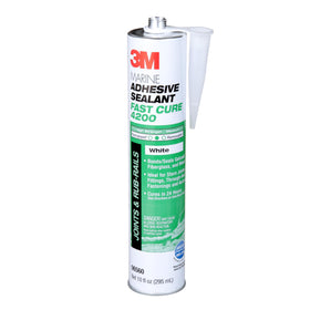 3M Marine Adhesive Sealant Fast Cure 4200FC cartridge ready for watertight bonding on boats.