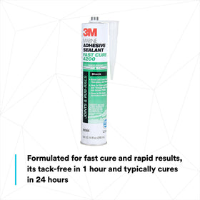 3M Marine Adhesive Sealant 4200FC bonds fiberglass to wood with flexibility.
