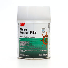 3M Marine Premium Filler bottle for repairs on fiberglass, wood, and metal above water.
