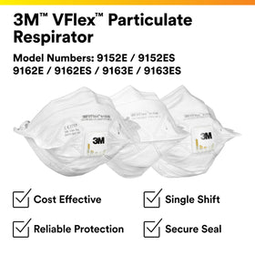 3M N95 9105 compatible with eyewear and hearing protection.