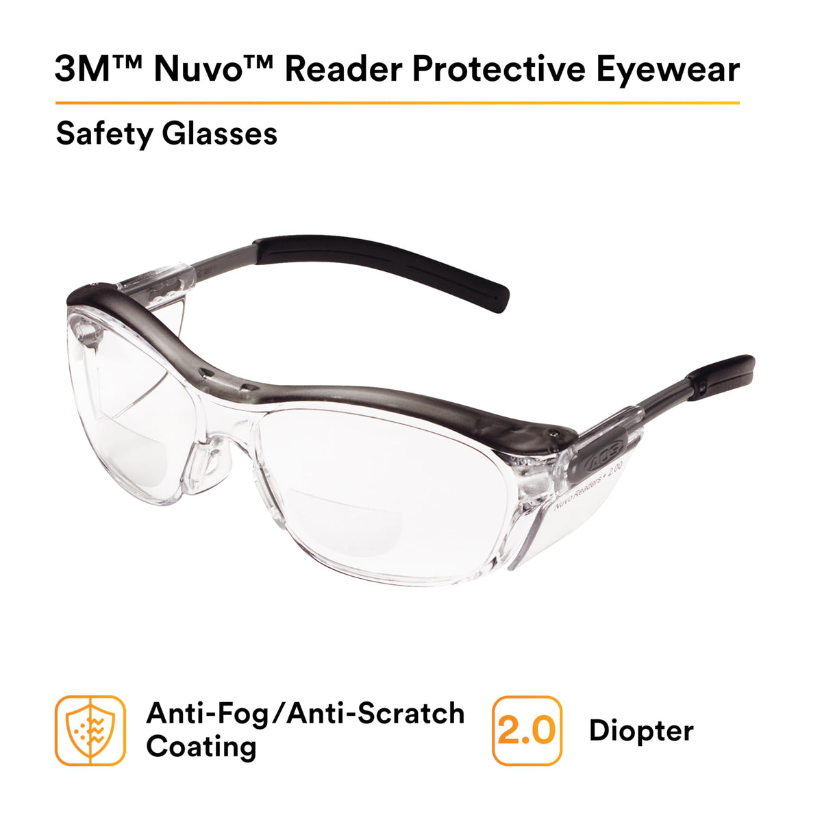 3M Nuvo Readers one-piece durable lens resists daily impact