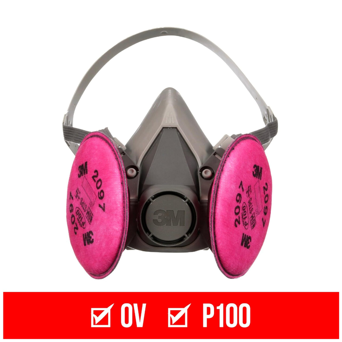 3M P100 respirator during lead paint removal, filtering fine dust and fumes
