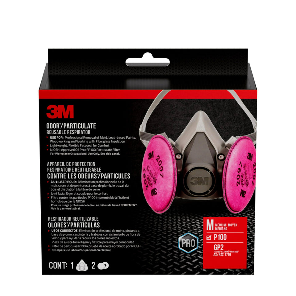 3M P100 respirator for mold removal with strong particulate filtration
