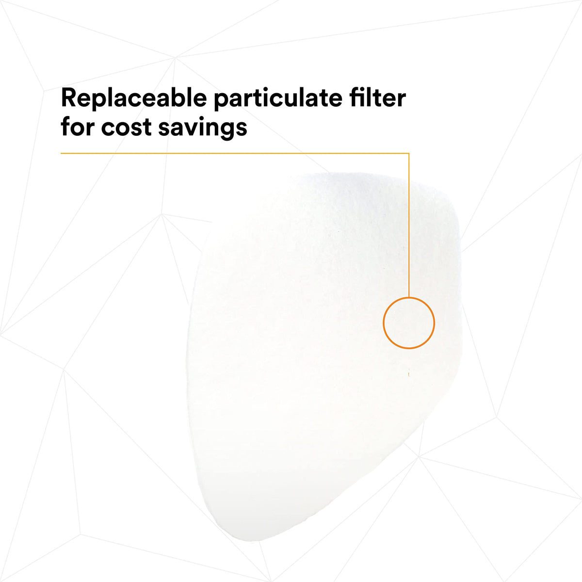 3M particulate prefilters filtering visible dust in a workshop environment