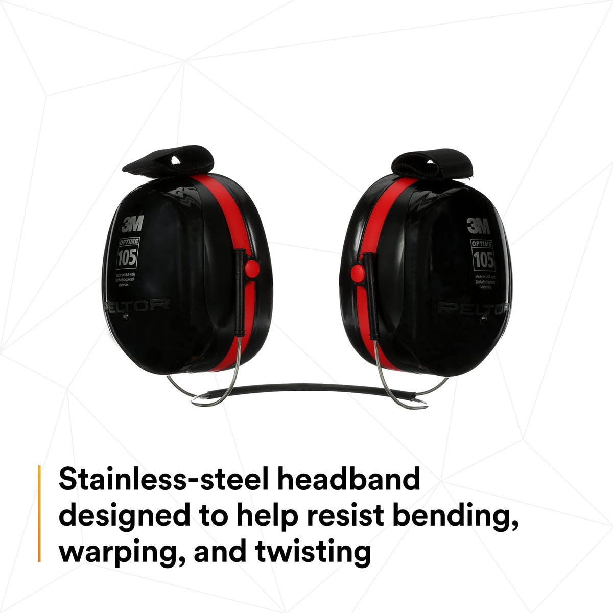 3M Peltor Optime 105 compatible with hard hats during work