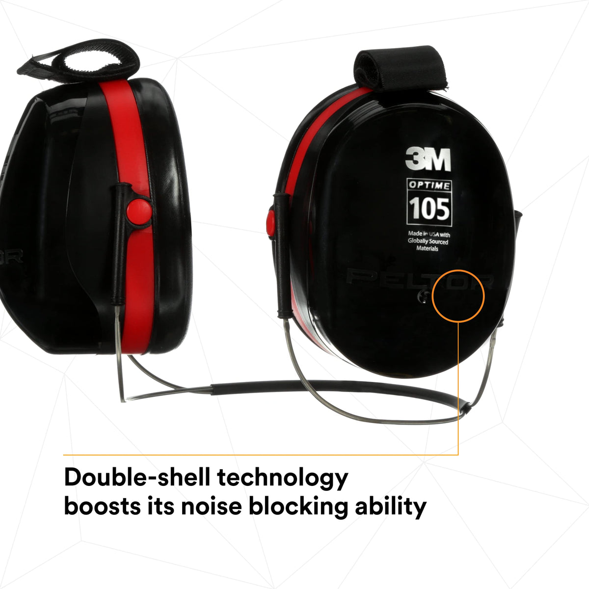 3M Peltor Optime 105 earmuffs for industrial settings