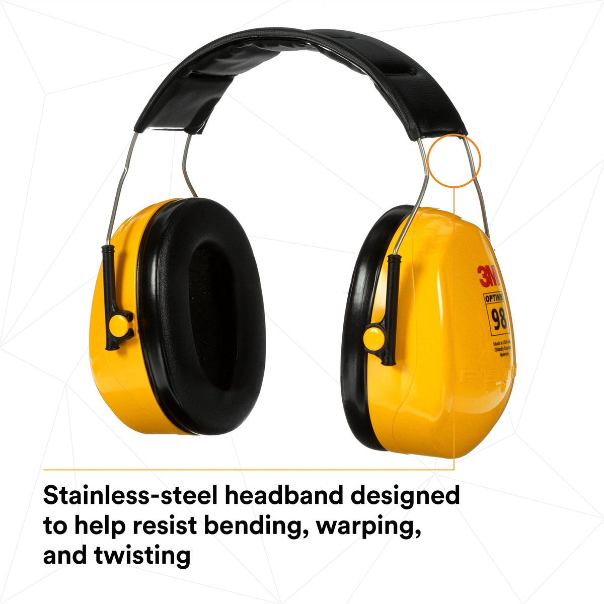 3M PELTOR Optime 98 offers 24 dB NRR for effective noise attenuation.