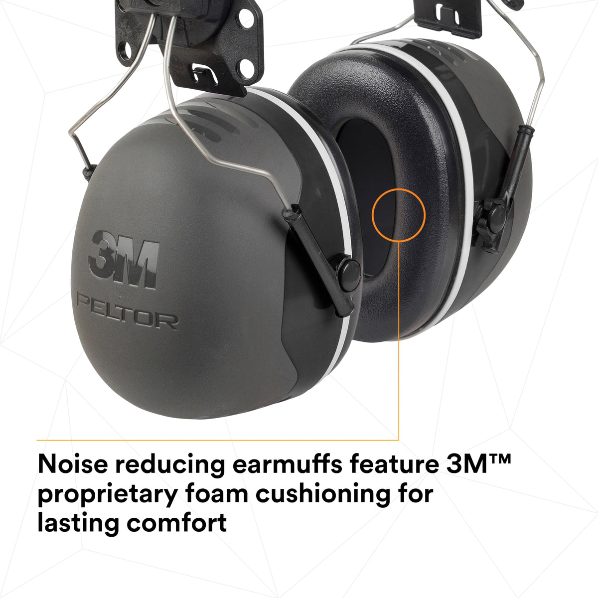 3M PELTOR X5P3E cap-style compatibility for use with standard hard hats