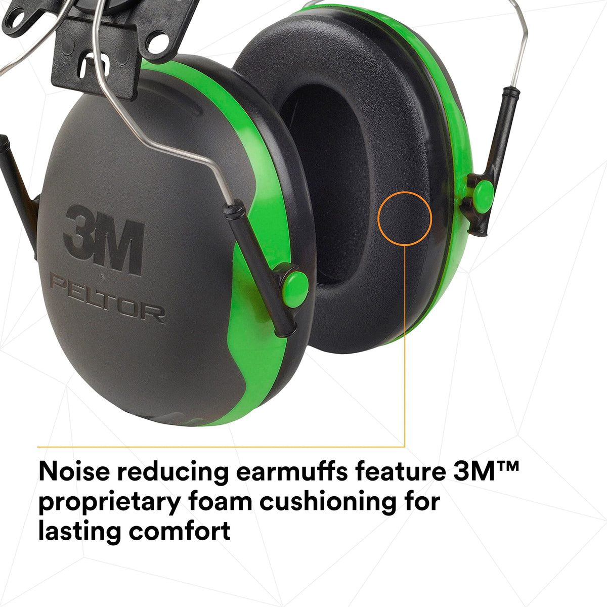 3M PELTOR X1P3E ear muffs tilt for comfort and seal