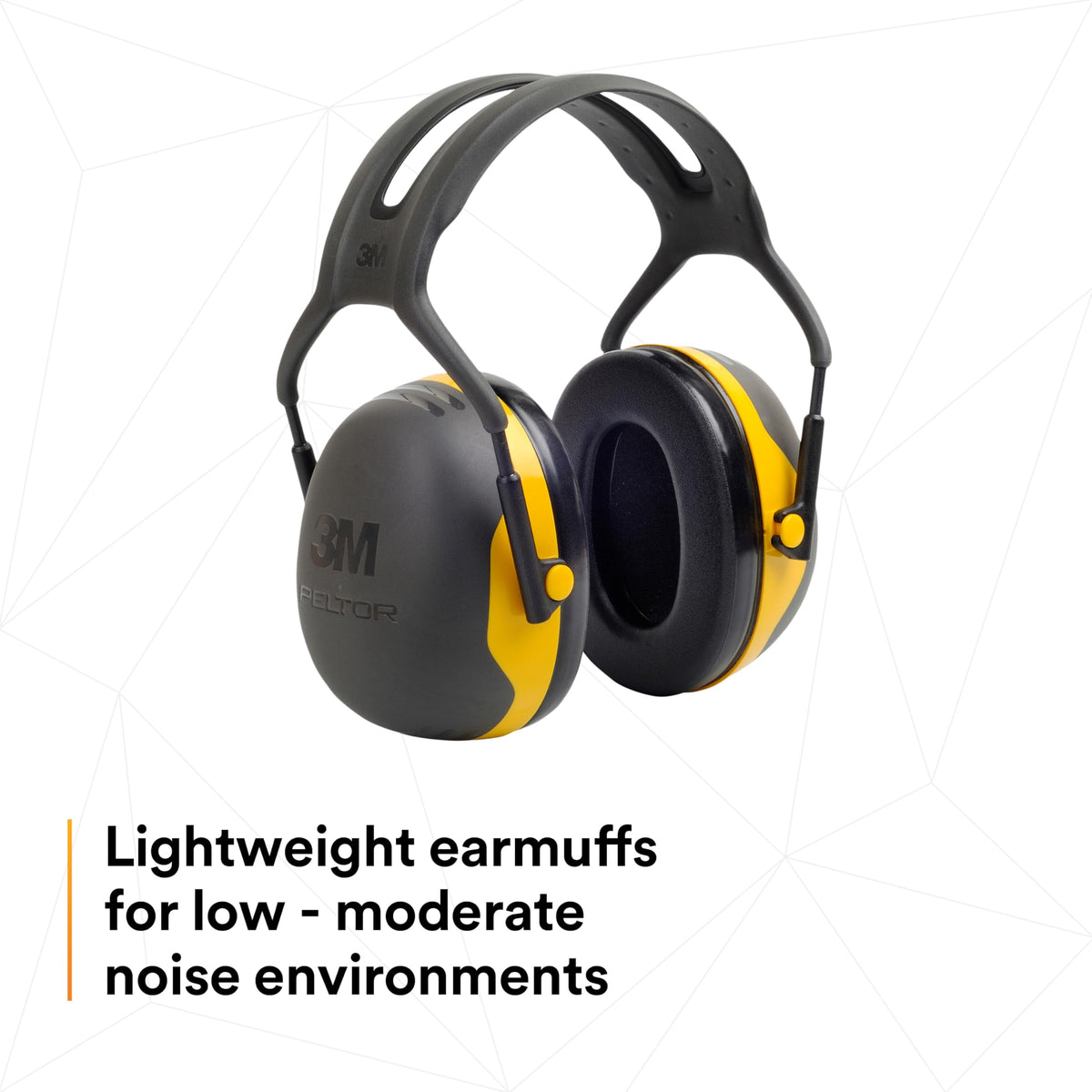 3M PELTOR X2A earcup pivot tilts for a personalized, comfortable seal.