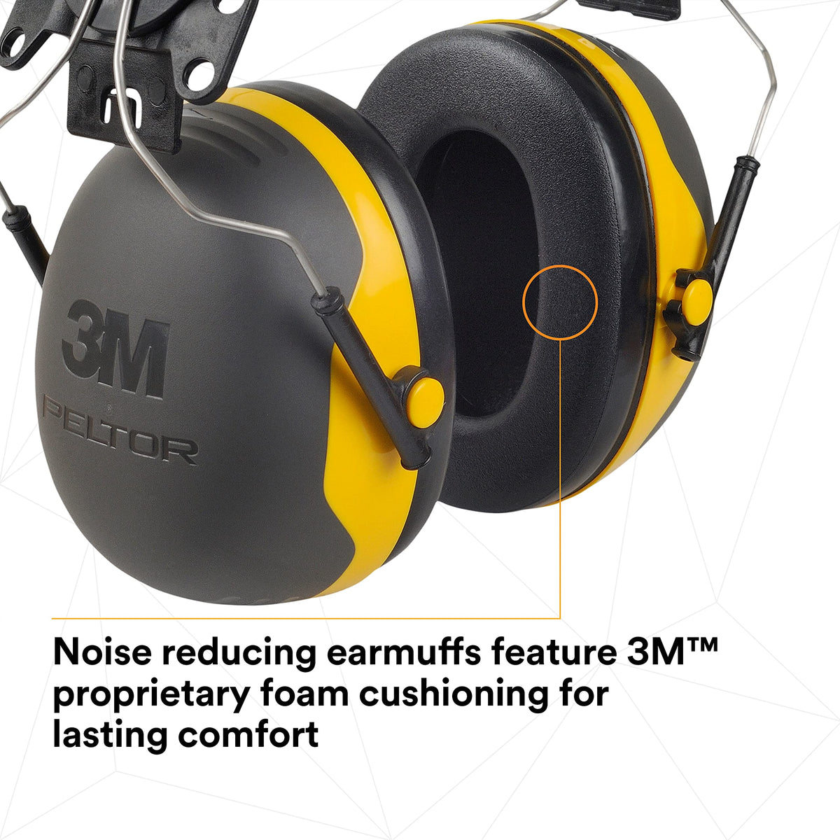 3M PELTOR X2P3E durable ABS cups resist impact