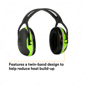 3M PELTOR X4A over-the-head earmuffs ensure stable, comfortable wear
