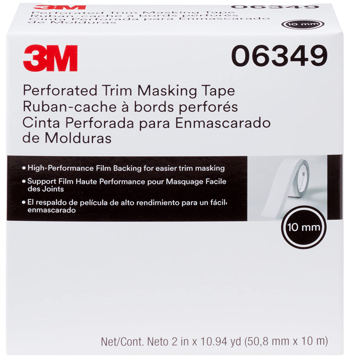 3M perforated trim masking tape hard band edge lifts for concealed paint edges