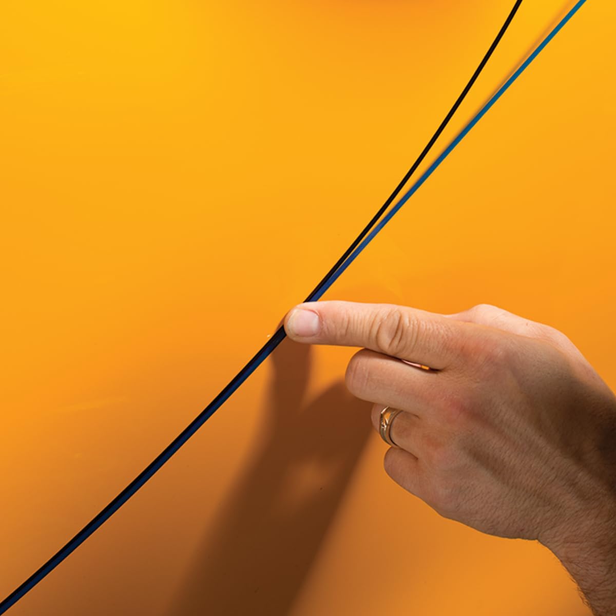 3M Precision Line knifeless tape is ideal for wide-gap applications like doors.