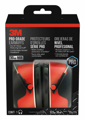 3M Pro Grade Earmuff headband with 30 dB NRR for reliable protection