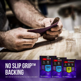 Close-up of NO-Slip Grip backing on a sanding sheet