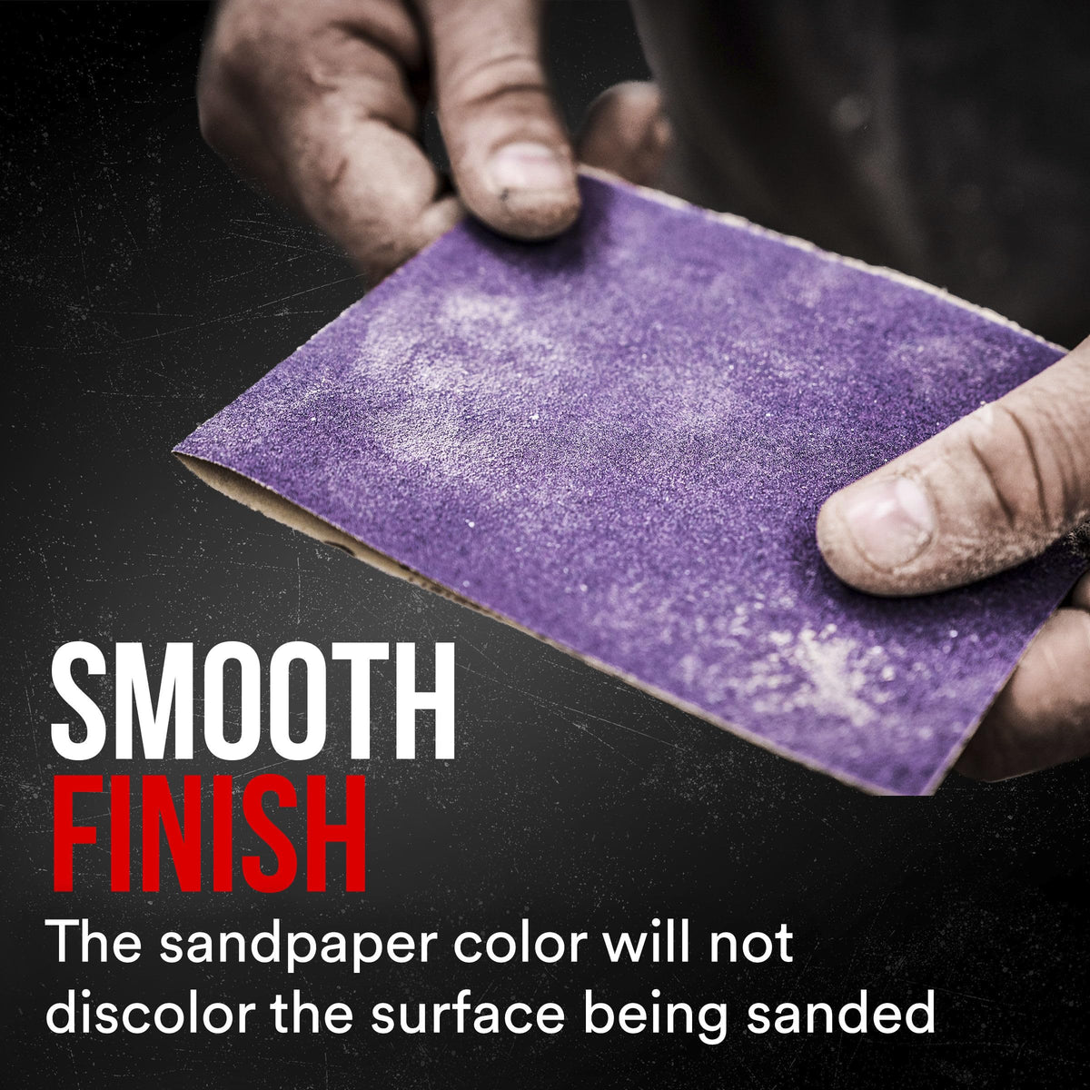 3M Pro Grade Precision 80 grit sandpaper close-up showing clog-resistant coating
